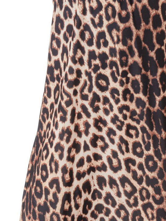 Midi Φούστα Λεοπάρ Animal Print