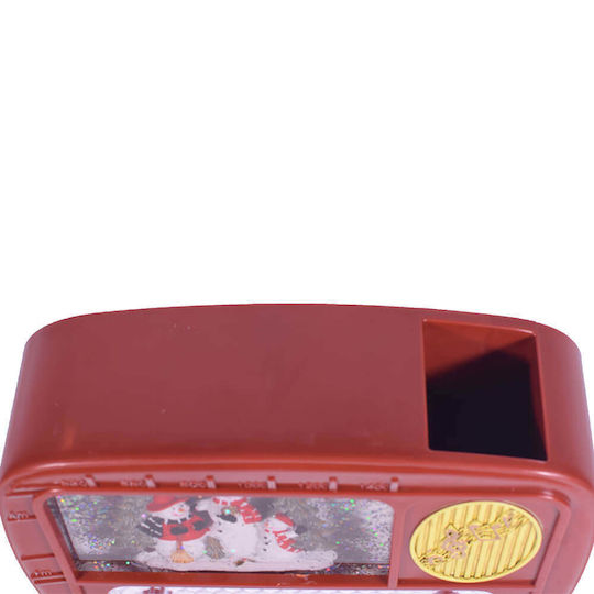 Christmas Decorative Radio Lighted with Snowman 19x10x25cm