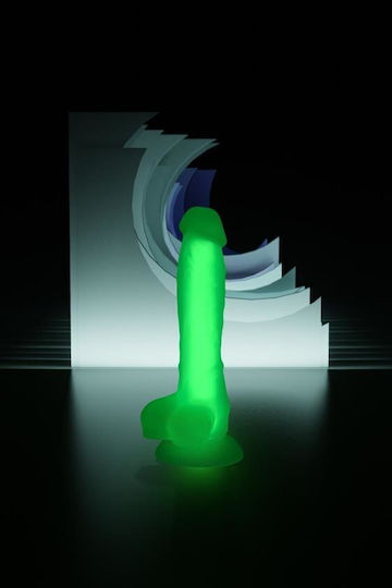 ToyFa Clark Glow Ρεαλιστικό Dildo με Όρχεις και Βεντούζα Πράσινο