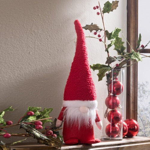 Teoran Troll Christmas Door Stop in Red color Red-White