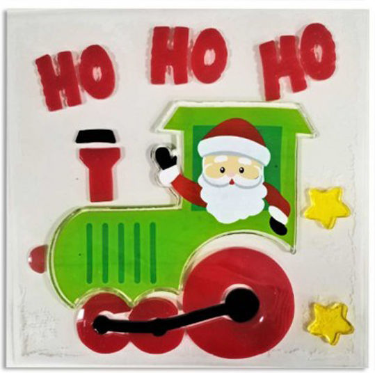 Twentyfive Διακοσμητικο Παραθυρου Gel Φιγουρα Ho Ho Ho 20x20cm Assorted
