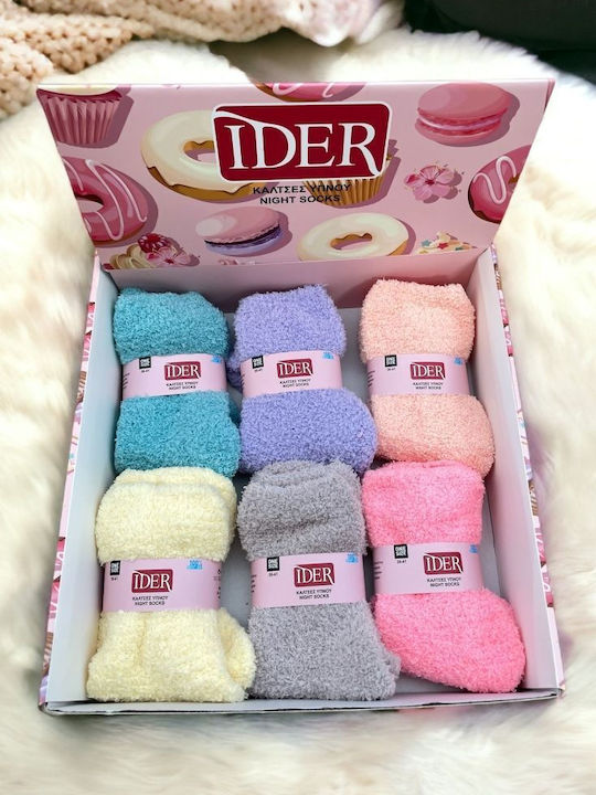 Damen Fleece Thermo Schlafsocken Einheitsgröße 36-41 Ider 2165 Spaghetti