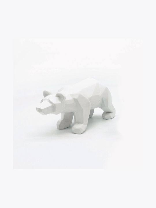 Aca Weihnachtliche Kunststoff Figur Bär Weiß Höhe 17cm 4Stück