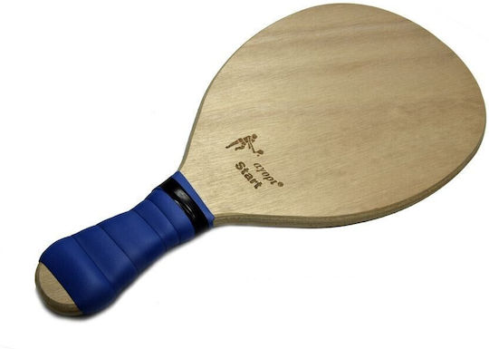 "to agori" Start Beach Racket Beige 400gr with Straight Handle Blue