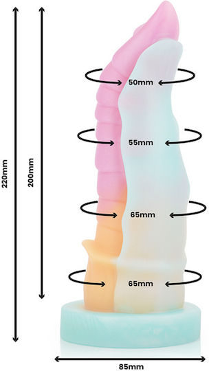Epic Kelpie Glass Dildo With Suction Cup 22cm