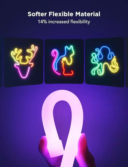Govee Smart LED Strip Neon Rope Light 2 Wi-Fi RGB Light 3m Neon Flex with Power Supply