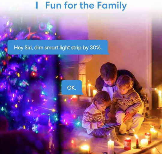 Meross LED Лента MSL320 12V RGB Светлина 2x5m с Захранване & WiFi Контролер
