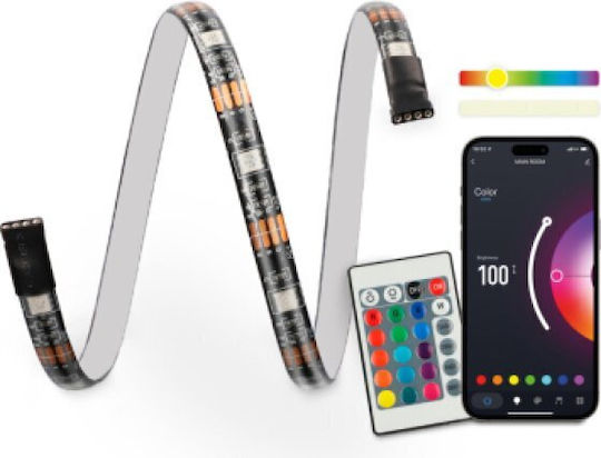 Ksix Smart Ταινία LED Τηλεόρασης USB 5V RGB Φως 6x50cm με Τροφοδοτικό & Τηλεχειριστήριο