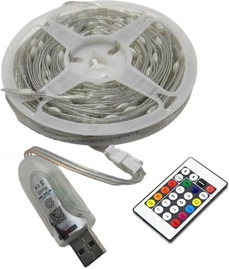 LED-Streifen USB 5V RGB Licht 10m mit Netzteil & Fernbedienung