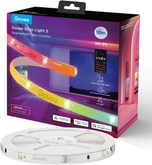 Govee Smart LED Strip Wi-Fi RGB Light 3m with Power Supply