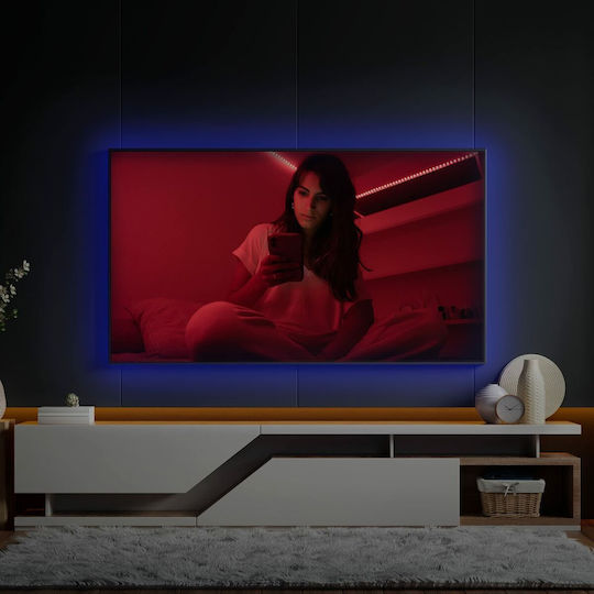 Ksix Smart Ταινία LED Τηλεόρασης USB 5V RGB Φως 6x50cm με Τροφοδοτικό & Τηλεχειριστήριο