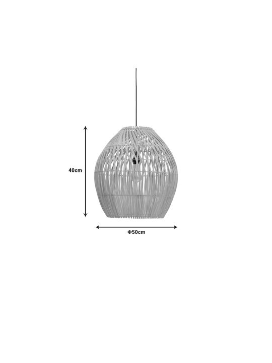 Pakketo Irden Pendant Light Orange with Socket E27 50x50x40cm