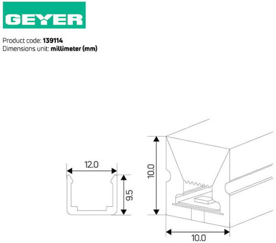 Geyer Wasserdicht LED-Streifen 24V Warmes Weiß Licht 5m Neon Flex