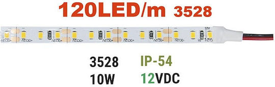 Adeleq Ταινία LED 12V Θερμό Λευκό Φως 5m Τύπου SMD3528