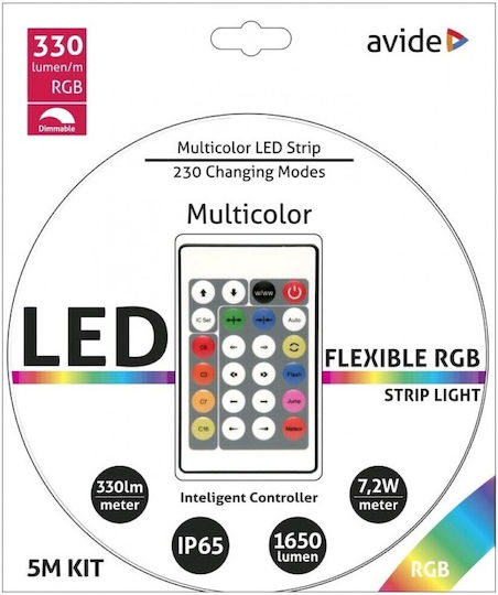 Avide Waterproof LED Strip ABLSBL12V5050-30RGB-IC65 12V RGB Light 5m Type SMD5050