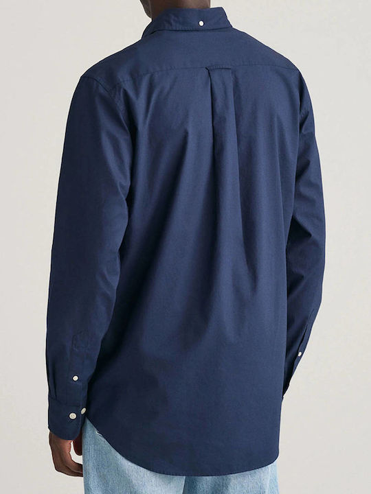 Gant Cotton Shirt Navy Blue