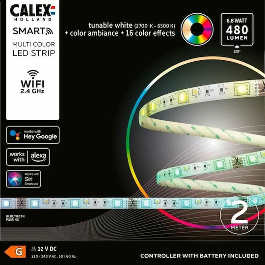 Calex Smart Ταινία LED Wi-Fi RGB Φως 2m