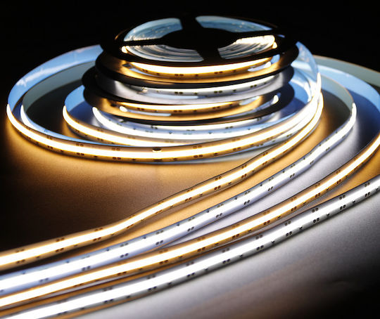 Evivak Bandă LED 12V Alb Natural Lumină 5m Tip COB