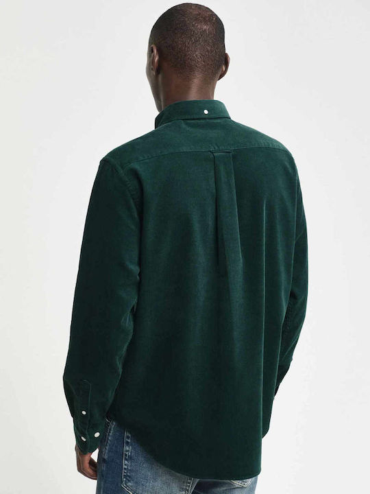 Long-sleeved Corduroy Shirt Green