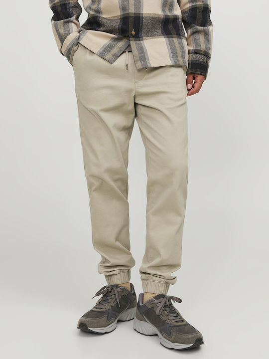 Trousers Elastic in Loose Fit Crockery