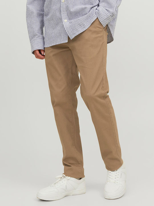 Ανδρικό Παντελόνι Chino Ελαστικό Slim Fit Otter Biege