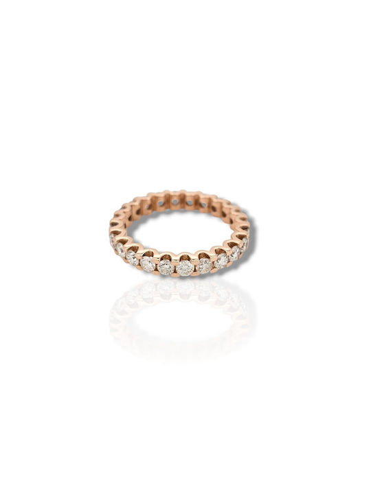 Mentzos Ring with Diamond made of Rose Gold 18K