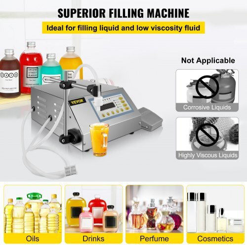 Vevor Automatic Liquid Filling Machine 2-3500ml Gfk-160 Digital LCD Display Gfk-160ytgzj00001v2