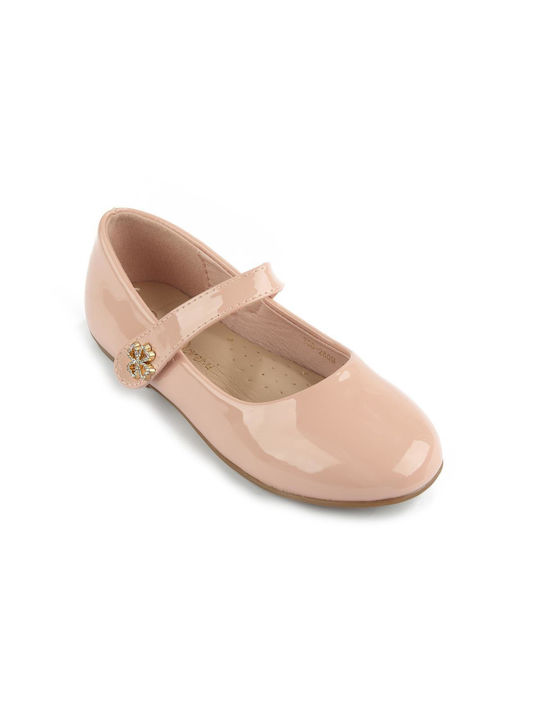 Fshoes Kids Ballerinas with Hoop & Loop Closure Pink