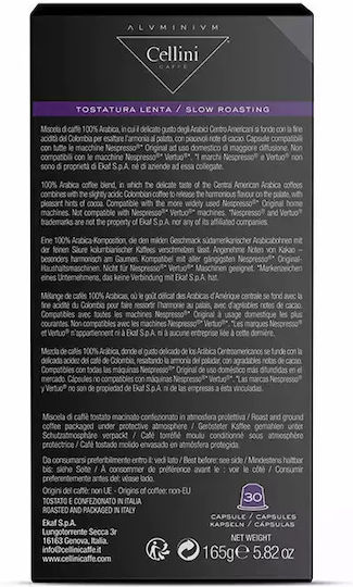 Cafea Italiană Espresso Melodico Compatibil Nespresso Cellini Aluminiu 30 Capsule