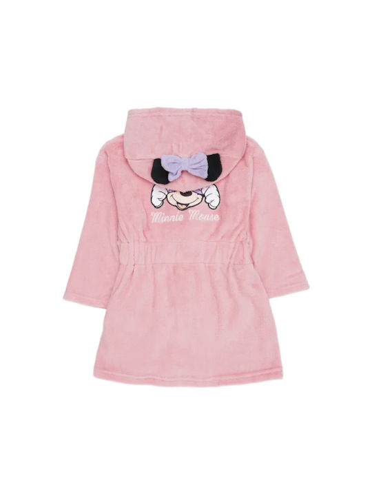 Disney Kids Hooded Bathrobe Pink