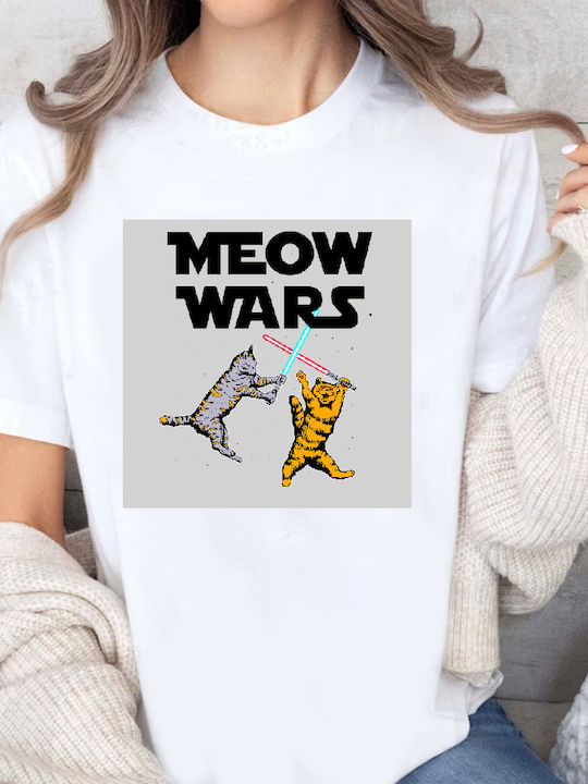 Fruit of the Loom Star Wars Meow Wars Cats No1 Rashguard Star Wars Albă Din bumbac