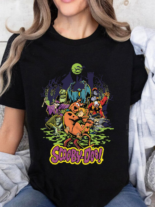 Fruit of the Loom Scooby Doo No2 Μπλούζα Μαύρη Βαμβακερή