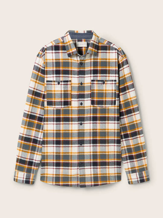 Long-sleeved Cotton Shirt Checked Plaid