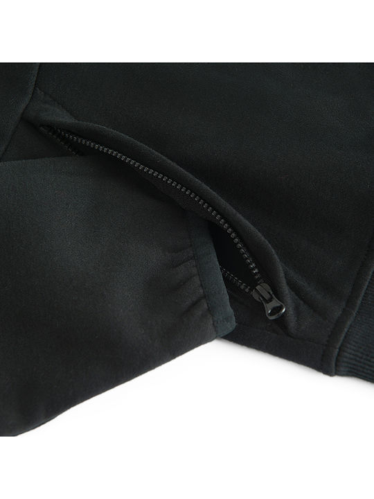 Kinder-Sweatshirt Strickjacke Mit Taschen Schwarz