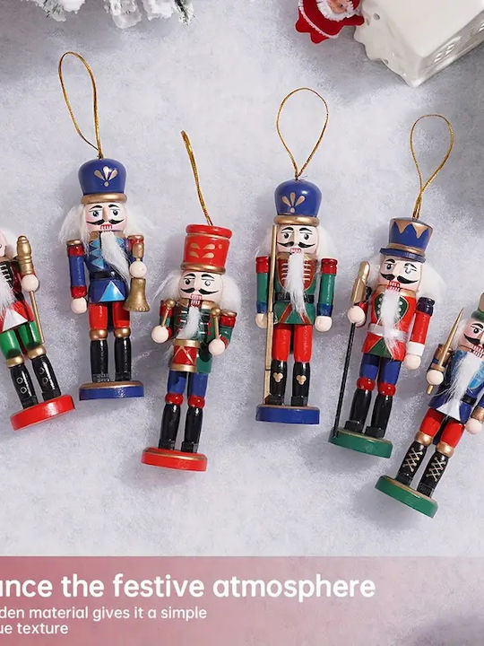 Set Ornamente Spargători de Nuci din Lemn Multicolore 4 Bucăți