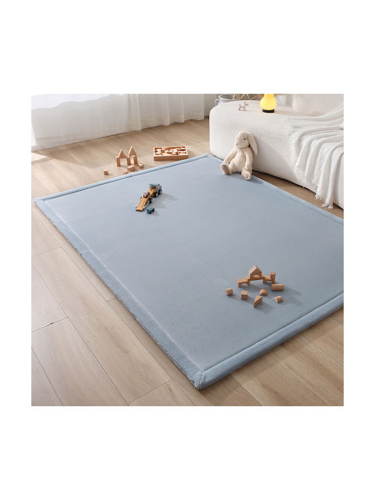 Hakuna Matte Χειροποίητο Παιδικό Χαλί Γαλάζιο 200x150cm Πάχους 25mm