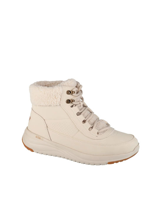 Skechers Women's Ankle Boots Platform Beige