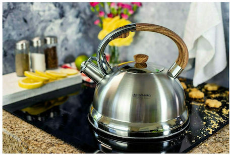 Go Clever Stainless Steel Kettle Silver 3000ml