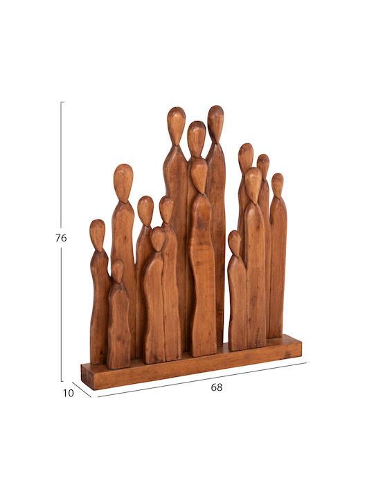 Table Decorative Primate HM4415 Albizia Wood 68x10x76cm 1 Piece