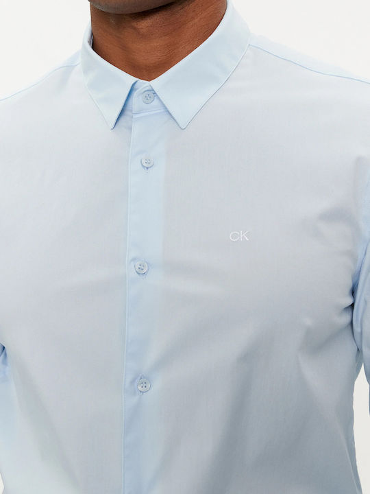 Long-sleeved Cotton Shirt Sky Blue