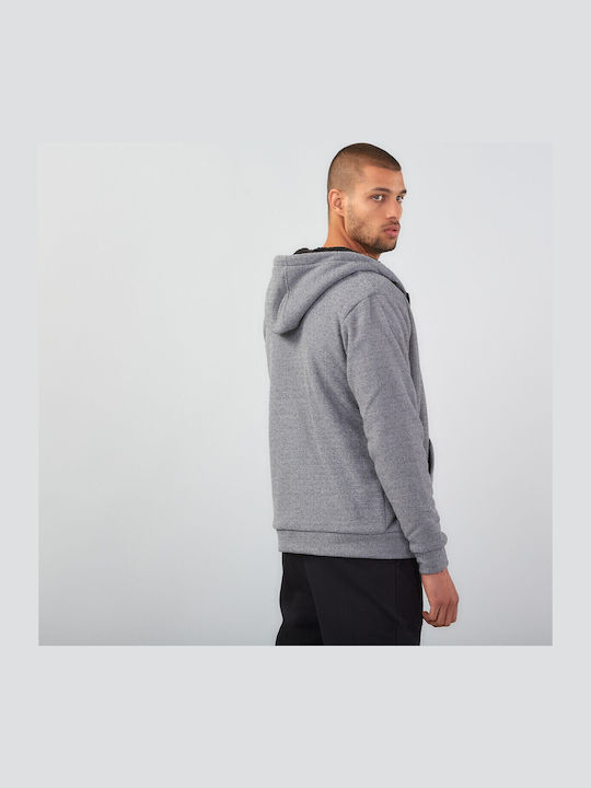 Sweatshirt Fleece with Hood Grey