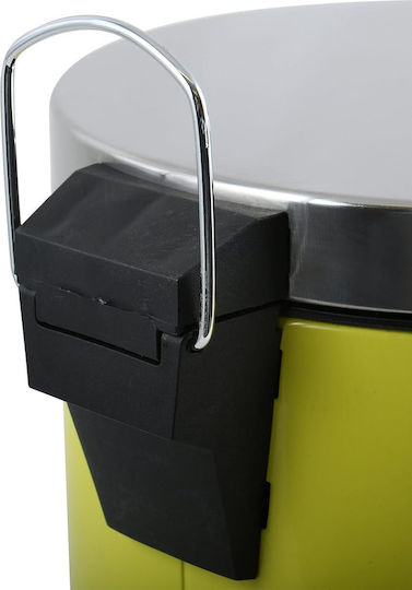 HL144 Inox Καλαθάκι Μπάνιου 5lt Κίτρινο