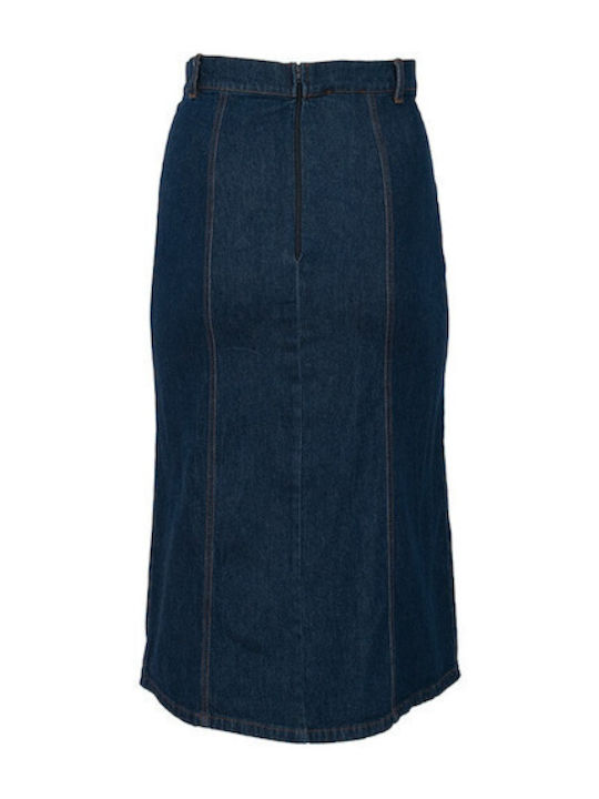 Forel Denim Skirt in Blue Color