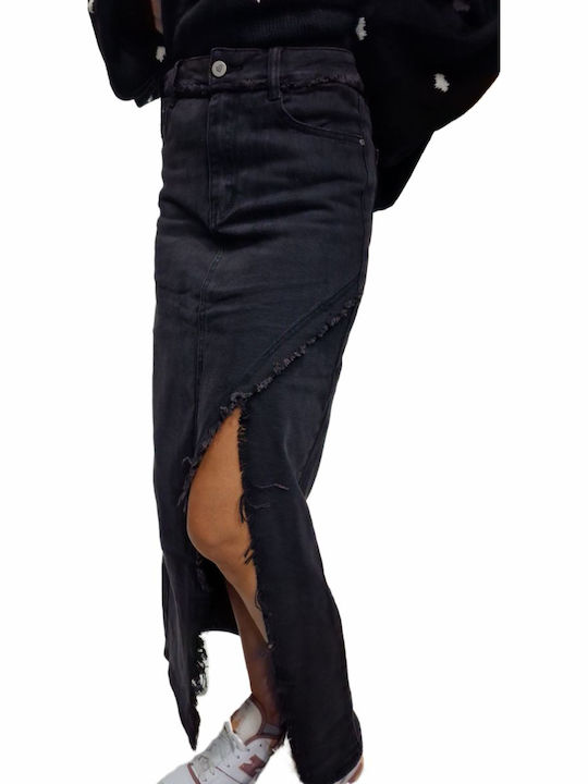 Denim Skirt Gray