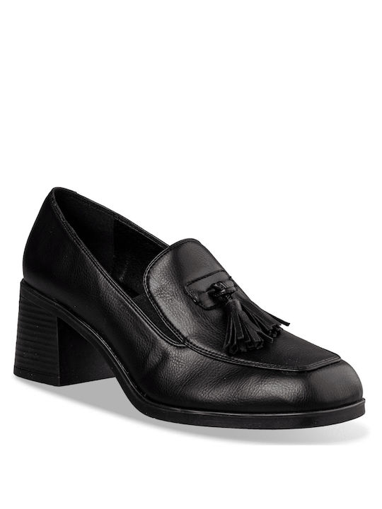 Envie Shoes Synthetic Leather Black Heels