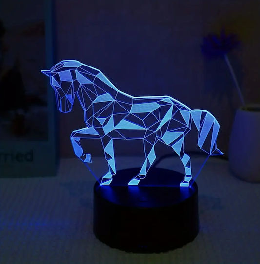 Dekorative Lampe 3D-Illusion Schwarz