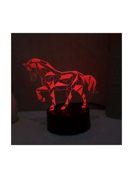 Dekorative Lampe 3D-Illusion Schwarz