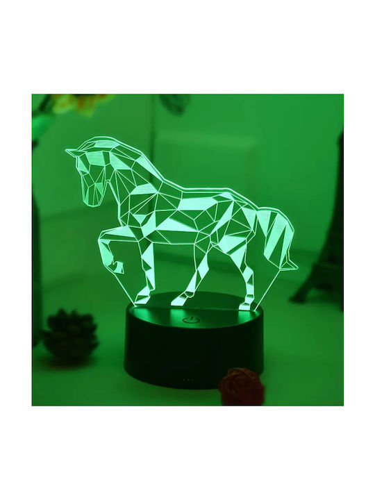 Dekorative Lampe 3D-Illusion Schwarz
