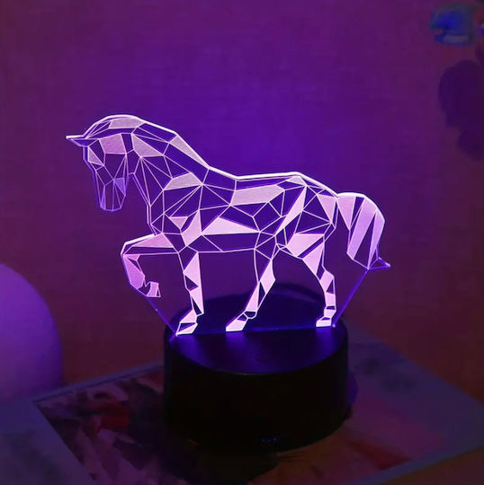 Dekorative Lampe 3D-Illusion Schwarz