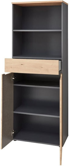 Johnson Ii Ντουλάπα Σαλονιού Natural-black 75x38x197cm